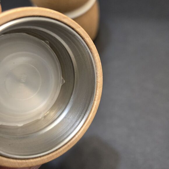 NEW Thank You Brand Drinking Bottle Cork Wrap .3l W/Large Opening Wood Lid - Picture 8 of 14